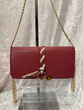 Chloe Alphabet Braided Long Wallet in Mauve Pink COA